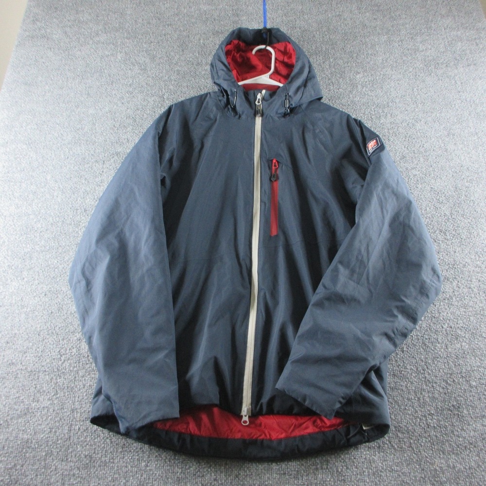 Chick-fil-A Jacket Mens M Blue Hooded Puffer Full Zip Team Style Uniform Logo